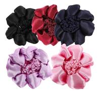 Cabilock 5 pièces Filets à Cheveux Élastiques pour Filles Couvre-chignon Confortable et Accessoires pour Danseuses Infirmières et Usage Quotidien Multicolores Noir Bleu Marine Rose Rouge