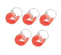 Cabilock 5 pièces Imitation Food Shrimp Keychain Set Lifelike DIY Decoration Models For Handbag Car Accessories And Realistic Shrimp Charms For Women
