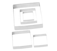 Cabilock 5 pièces Lot de Emporte Carrés Acier Inoxydable pour Pâtisserie Moules à Biscuits Réutilisables Résistants et Faciles à Nettoyer Outils de Découpe pour Pâte à Biscuits