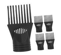 Cabilock 5 Pièces Peignes Attachement pour Sèche-cheveux Accessoires de Coiffure pour Démêler Lisser et Boucler les Cheveux Remplacement pour Usage Salon et Domestique Noir