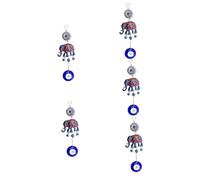 Cabilock 5 Pièces Pendentif Oeil du Diable Ornements Suspendus Mauvais œil Pendaison Turque Attrape-Soleil rétroviseurs Elephant décor Oeil Bleu de Dinde Pendentif Mauvais œil Bleu Un Verre