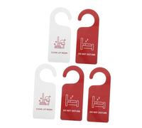 Cabilock 5 Pièces Plaques de Porte Double Face Panneaux Ne Déranger et Nettoyer la Chambre Signalétique Suspendue Compatible Poignées Communication Claire pour et Bureau