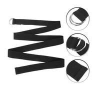 Cabilock 5 pièces Sangle de Yoga Professionnelle Non Élastique avec Boucle Métallique Réglable pour Étirement Renforcement et Pilates Accessoire pour Exercices Quotidiens