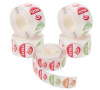 Cabilock 5 Rouleaux D’Autocollants D’Avertissement Épicés 4 Niveaux Étiquettes Rondes 25 MM pour Aliments Piquants Autocollants Adhésifs Solide pour Sauces Assaisonnements et Gestion