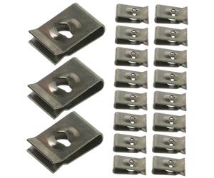 Cabilock 50 pièces Clips de Fixation U pour Voiture Accessoires Universels pour Intérieur Garde Boue et Kit de Clips Agraphe Résistants pour Réparation et Entretien Auto