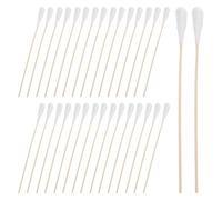 Cabilock 50 Pièces Cotons-tiges Flexibles Embouts en Coton Extra Larges en Bois Applicateurs Simples Nettoyage des Oreilles Ménage la Maison pour Espaces Étroits