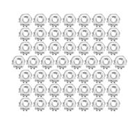 Cabilock 50 Pièces Écrou de Blocage en Acier Inoxydable 304, Écrou à Dent Extérieure, Modèle 4-40, Argenté, Résistance la Rouille la Chaleur, Usage Intérieur et Extérieur