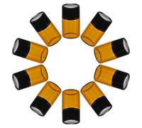 Cabilock 50 Pièces Flacons D'huiles Essentielles en Verre Ambré 2ml Bouchons, Faciles à Utiliser Conditionnement Stockage D'extraits et Huiles Essentielles