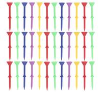 Cabilock 50 pièces Golf Tees Plastique Stables pour Débutants et Pros Supports de Balle Golf Précis et Accessoires Portables Couleurs Mélangées pour Entraînement et Compétition