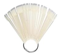 Cabilock 50 pièces Nuancier Ongles Naturel Bâtonnets Pratique pour Vernis Gel Manucure Accessoires Ongles Couleur Carte avec Autocollants pour Entraînement et Présentoir Nail Art