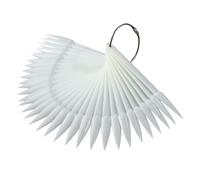 Cabilock 50 pièces Palette Présentoir Vernis Ongles Éventail Faux Ongles Plastique Beige Carte Nuancier Pratique pour Affichage Couleurs Nail Art et Entraînement