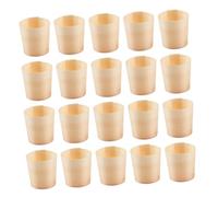 Cabilock 50 Pièces Wooden Serving Cups Single Use Wood Mugs For Party Dessert Drinks Appetizer Containers With Smooth Texture And Comfortable Grip