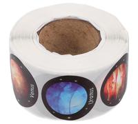 Cabilock 500 Pièces D'autocollants Usage Polyvalent pour École et Salle de Classe Lot Graphiques Spatiaux Ronds en Papier Couché Design Créatif et Touche Décorative Unique