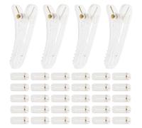Cabilock 50pièces Pins à Cheveux Transparents Plastique Bases Vierges pour Créations DIY Accessoires pour Franges et Coiffures pour Activités Manuelles