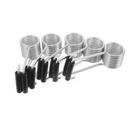 Cabilock 5pcs Ferme-portes à Ressort avec Charnière Papillon en Acier Inoxydable et Amortisseurs en Caoutchouc, Fermeture Automatique Stable pour Portes Résidentielles et Bureaux