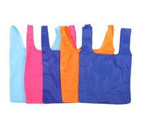 Cabilock 5pièces Sacs De Courses Carrés Pliables Pochette Pliable Et à Main Pratique De Capacité Réutilisables pour Fruits Sandwichs Et Collations