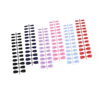 Cabilock 6 ensembles Faux Ongles Mat Épais en Forme de Danseuse Couvrant Complètement Couleurs Pour Femmes Enceintes Autocollants Ongles Durables et Élégants pour Manucure Professionnelle