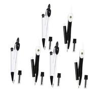 Cabilock 6 ensembles Lot de Compas Métalliques Portables pour Dessin Technique Outils de Géométrie Précis pour Étudiants et Enseignants avec Boîte de Rangement Adapté Couleur