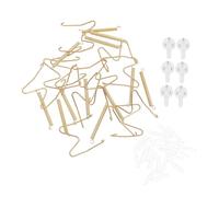 Cabilock 6 Ensembles Lot de Supports Invisibles à Ressort pour Assiettes Murales Crochets Réglables pour Suspension Sécurisée et Exposition Décorative sur Murs Plâtre ou Béton