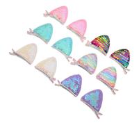 Cabilock 6 Paires Pinces Oreilles de Chat à Paillettes pour Garçon Fille Barrettes Clips Canards Strass Accessoires Cosplay Animaux Décoration Cheveux Légère et Facile à Utiliser