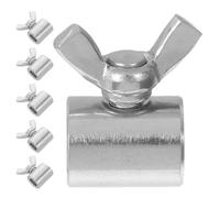 Cabilock 6 Pcs Câbles à Câble Métallique, Serrage-câble en Acier Inoxydable, Fermeture à Vis à Main, de Verrouillage, Connexion Sécurisée, Argenté, pour Liaison en Industries Chimiques