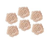 Cabilock 6 Pièces Appliques Roses Européennes Sculptées Décorations Murales pour Mobilier Accessoires Décoratifs Solides et Faciles à Entretenir