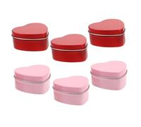 Cabilock 6 Pièces Boîte Forme de Cœur avec Couvercles Coffret Rouge et Rose pour Bijoux et Petits pour Saint Valentin et Autres Occasions Spéciales