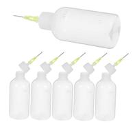 Cabilock 6 pièces Bouteilles de Colle Applicateur à Aiguille Lot de Flacons Pointe Précise pour de Colle pour Projets DIY et Applications Précises