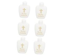 Cabilock 6 Pièces Bouteilles Plastique pour Eau Bénite de Contenants pour Baptêmes et Exorcismes Accessoires Religieux Élégants pour Églises et Mariages