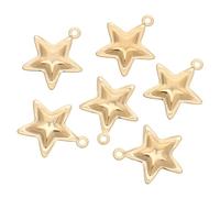 Cabilock 6 pièces Breloques Étoiles Acier Inoxydable Pendentifs Cinq Pointes Légers pour Fabrication de Bijoux DIY Adaptés Colliers Bracelets Accessoires