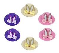 Cabilock 6 Pièces Chapeau De Lapin Bouchon D'oreille Pour Animaux Épingles à Cheveux Tête De Lapin Fougère Déguisements Casquette Lapin Pour Fille Bandeau Briller Décor Tirer Les Cheveux