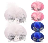 Cabilock 6 Pièces Chapeaux d'oiseaux en Tissu Résistants à l'usure pour Poules et Oiseaux, Mini Chapeaux Réglables en Différentes Couleurs, pour Portraits de Famille et Couleur Aléatoire
