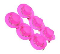Cabilock 6 Pièces Clips à Cheveux Forme de Chapeau de Cowboy pour Femmes Accessoires Décoratifs pour Mariages Événements Spéciaux