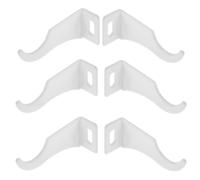 Cabilock 6 Pièces Crochet Radiateur pour Panneau Chauffant, Fixation | Acier à Revêtement Dip, Montage Facile, Charge Renforcée, pour Salles de Bain et Maisons, Blanc