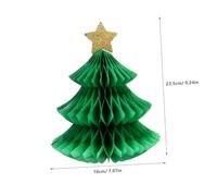 Cabilock 6 Pièces Décorations de Noël Papier Honeycomb Ornements Sapin et Centre de Table Rouge et Vert Accessoires Réutilisables pour Fête et Familiale