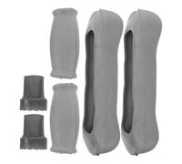 Cabilock 6 Pièces Embouts en Caoutchouc Antidérapants pour Béquilles Simples et Doubles, Accessoires Stables en Caoutchouc Solide pour Cannes de Marche, Randonnée et Activités Extérieures
