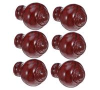 Cabilock 6 pièces Embouts Tringles Rideaux Grain Naturel Caps Décoratifs Faciles à Installer Bords Lisses pour Protéger Rideaux Compatibles Multi-espaces et Styles