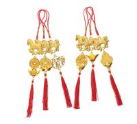 Cabilock 6 Pièces Feng Shui Horse Ornaments Year of The Horse Tassel Pendants for Year Hanging Decorations and Bonsai Tree Charm