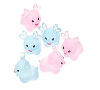 Cabilock 6 Pièces Figurines de Renne Lumineux Noël Miniatures Décorations de Tabletop pour Jardin de Fées Cake Toppers Ambiance Hivernale