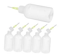 Cabilock 6 pièces Flacon Applicateur Colle avec Aiguille Précision Bouteille Distributeur Réutilisable pour Application Précise DIY et Zones Difficiles Lot
