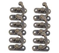Cabilock 6 Pièces Loquets de Boîte Vintage Antique Loquets à Bascule avec Vis pour Coffrets Valises et Projets DIY Verrou de Sécurité pour Bijoux et Meubles