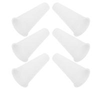 Cabilock 6 Pièces Lot de Vases Funéraires Plastique Blanc pour Cimetière Supports de Fleurs pour Pierres Tombales Adaptés aux Fleurs Artificielles ou Fraîches Décorations Commémoratives