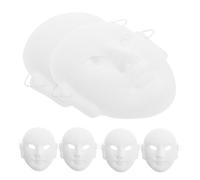 Cabilock 6 Pièces Masque Style Théâtre de Pékin Traditionnel en Papier Blanc à Peindre Visage Complet Surface Vierge pour Costume pour Fêtes Costumées et Activités de Groupe