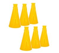 Cabilock 6 pièces Mégaphones Manuels pour Fête et Sport Trompette Bruit pour Événements Sportifs et Animations Couleur Jaune Accessoires Encouragement