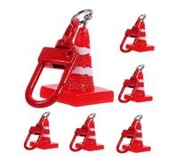 Cabilock 6 pièces Mini Porte Clés Cône de Signalisation Rouge Pendentif et Compact Rappel de Sécurité Accessoire Fun pour Clés Récompenses et Lot