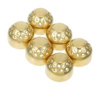 Cabilock 6 Pièces Noyaux Centraux en Alliage de Cuivre pour Cuisinière à Gaz, Distribution Flamme, Compatible la Cuisine, Revêtements Or Polyvalents pour Brûleurs
