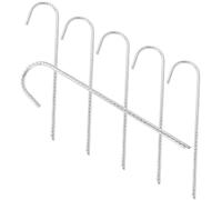 Cabilock 6 pièces Piquets Tente Robuste Acier à Visser avec Crochet J Piquets Fixation pour Camping Plage Abri Extérieur