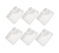 Cabilock 6 Pièces Plateau Divisé PP Blanc avec Compartiments pour Apéritifs et des Portions Plateau de Service Compact et Empilable pour Snacks Chips Fruits et Sauce