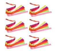 Cabilock 6 Pièces Rubans de Danse Garçon Fille Couleurs Arc-Ciel Rubans de Gymnastique Artistique Ballerine pour Activités Rythmiques et Spectacles