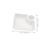 Cabilock 6 pièces Set de Assiettes à Apéritif PP avec Compartiments Plateau de Service Divisé pour Snacks Sushis Fromages et Dips Plateau Réutilisable Blanc